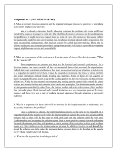 Decision-Making in Engineering Management