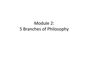 5 Branches of Philosophy Overview