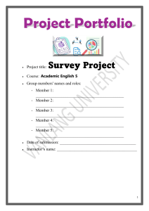 Academic English 5 Survey Project Guide