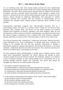 Philosophy of Mind: Self-Knowledge and Authenticity