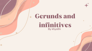 Gerunds and Infinitives Grammar Worksheet