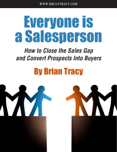 Everyone Is a Salesperson by Brian Tracy