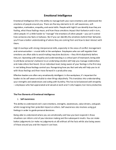 Guide to Emotional Intelligence in the Workplace