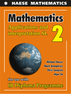 IB Mathematics Applications & Interpretation SL