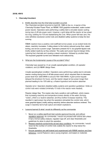 Nuclear Engineering HW: Chernobyl & Advanced Reactors