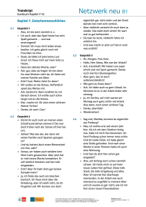 Netzwerk neu B1 Transkript Kapitel 7-12