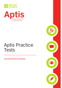Aptis Practice Test Book with Answer Keys