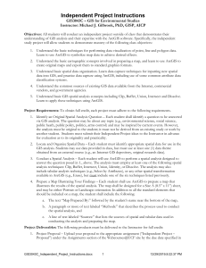 GIS Independent Project Instructions