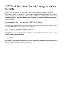 NEET Mock Test Strategy Guide