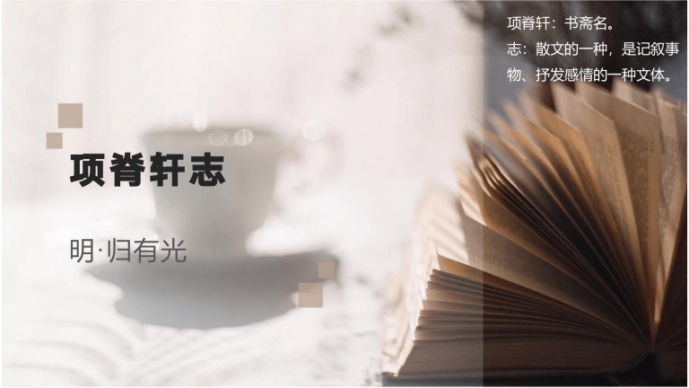 《项脊轩志》归有光原文及解析