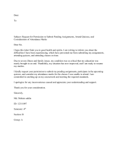 Student Request for Academic Consideration Letter