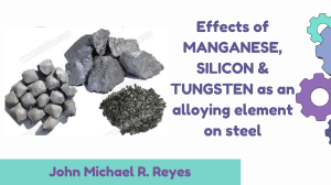 Effects of Mn, Si, and W on Steel