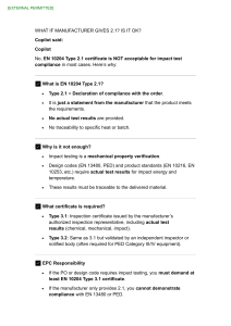 EN 10204 Type 2.1 vs 3.1 for Impact Test