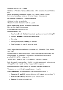 Polskie tradycje świąteczne Boże Narodzenie