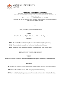 CCE2220 Software Engineering Course Outline