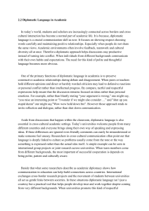 Diplomatic Language for Acad