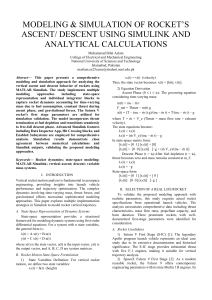 Simulink Rocket Ascent & Descent Modeling