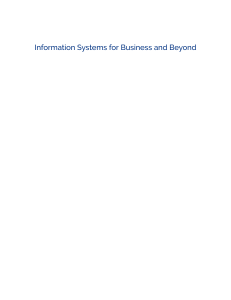 Information Systems Textbook Canadian Edition