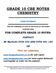 Grade 10 Chemistry STEM Notes PDF