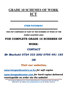 Grade 10 ICT Scheme of Work Term 1