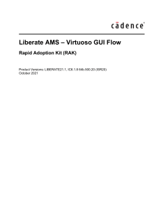 Liberate AMS Virtuoso GUI Flow Guide