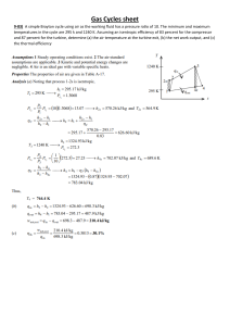 Brayton Cycle Problems and Solutions