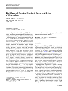 CBT Efficacy: A Meta-Analysis Review