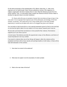 Chavez on Nonviolence: Rhetorical Analysis