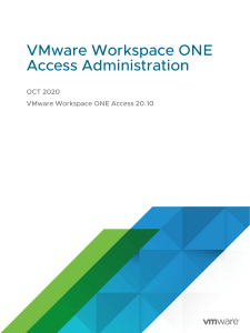 VMware Workspace ONE Access Admin Guide