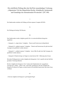 Pr&uuml;fungsordnung B&uuml;rgerliches Recht