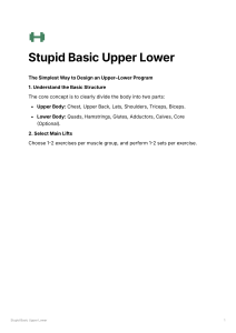 Stupid Basic Upper Lower Workout Guide