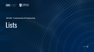 Python Programming Fundamentals: Lists