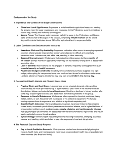 Lived Experiences of Sugarcane Workers with Chronic Illness