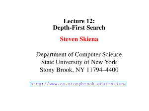 Depth-First Search Graph Algorithms