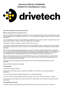DriveTech Virtual Classroom Guide