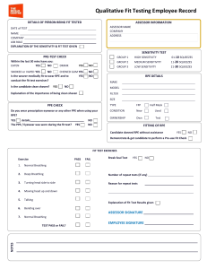 Qualitative Fit Test Employee Record Form