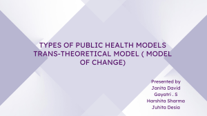 Trans-Theoretical Model of Change Presentation