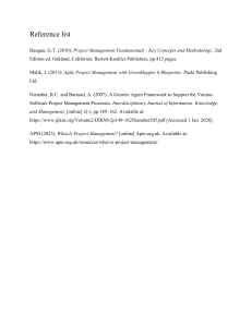 Project Management Reference List