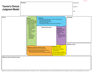 Tanner's Clinical Judgment Model for Nurses