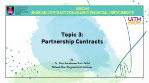 Islamic Finance Partnership Contracts