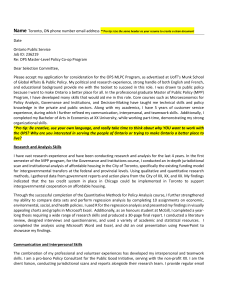 OPS Policy Co-op Cover Letter Sample