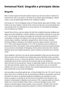 Immanuel Kant: Biografia e Ideias