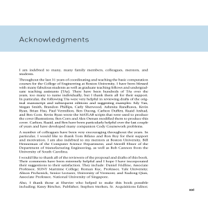 Engineering Textbook Acknowledgements