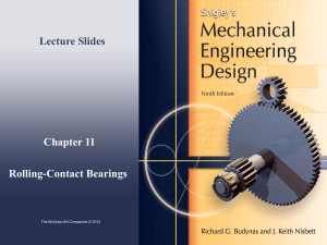 Rolling-Contact Bearings Lecture Slides