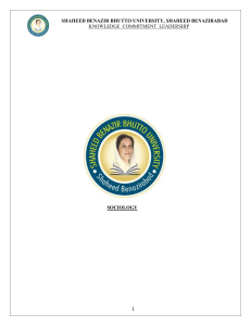 Sociology Course Outline SBBS University