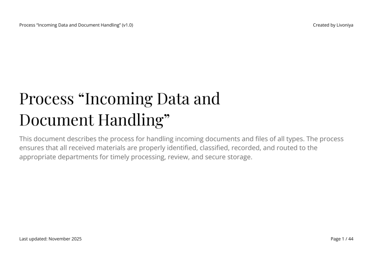 Document Handling Process Guide