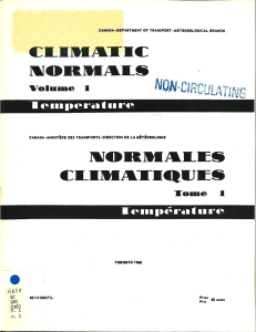 Climatic Normals: US Temperature Data 1931-1960