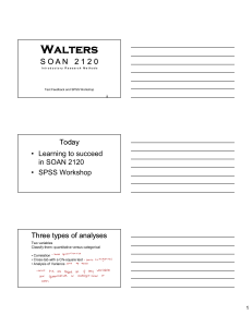 SOAN 2120: Intro to Research Methods & SPSS