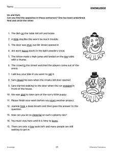Opposites Worksheet for Elementary Students