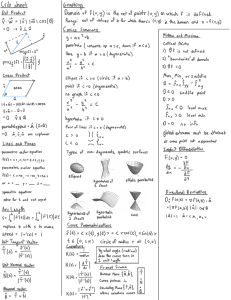 Chuleta de C&aacute;lculo Multivariable